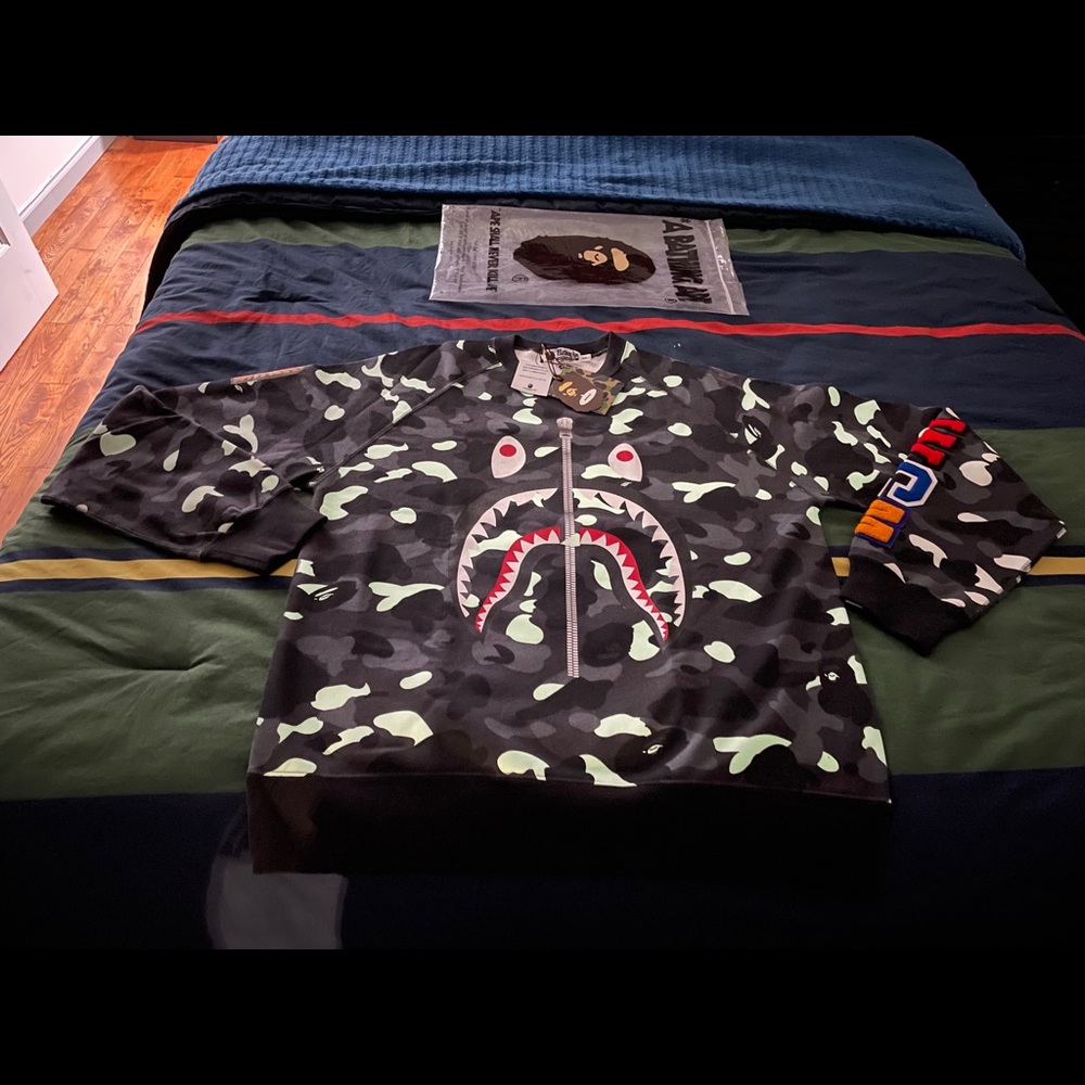 Bape Glow In the Dark Crewneck Hoodie